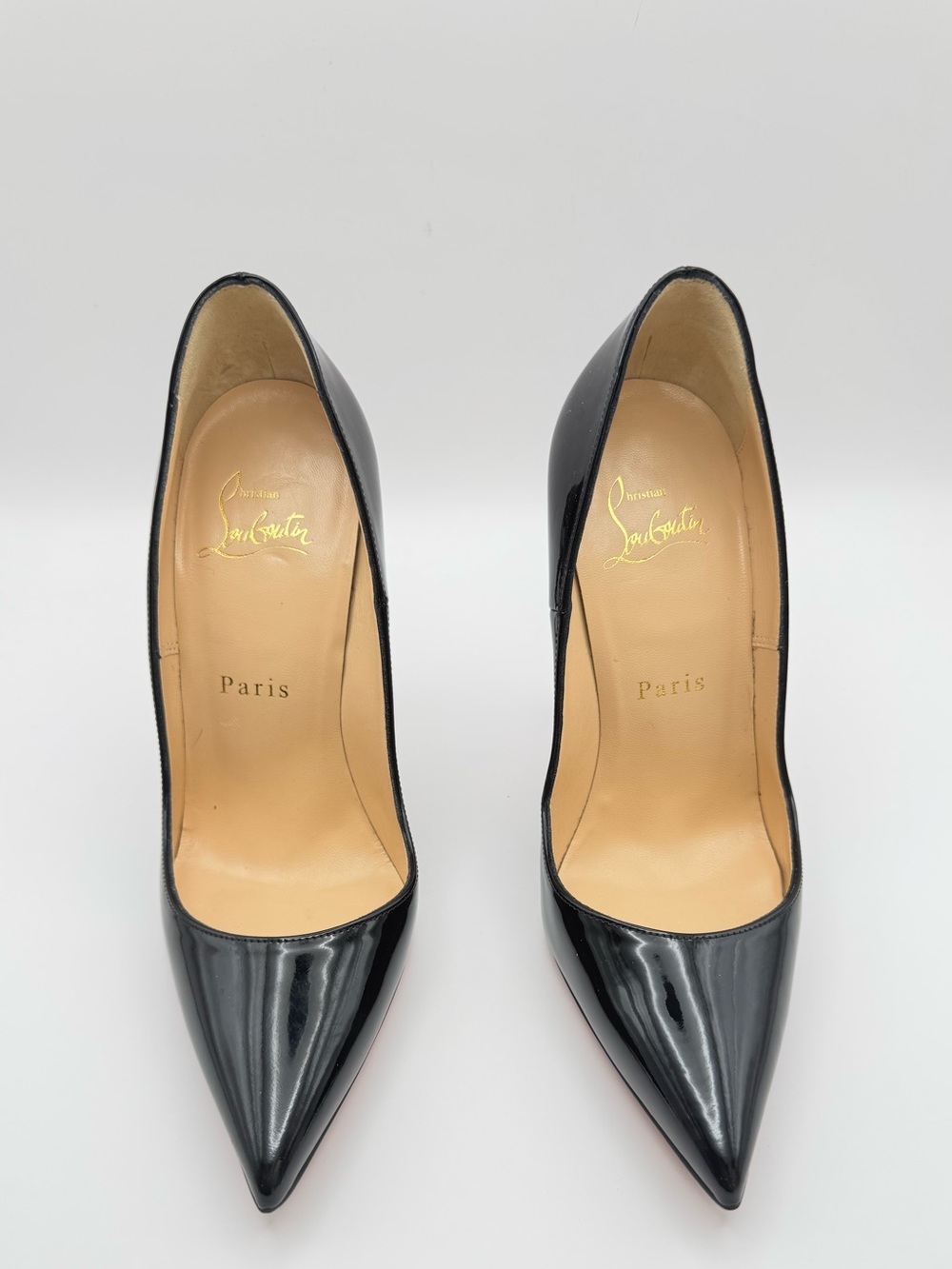 Christian Louboutin So Kate 120 Black Patent Leather Pumps EU 36 US 6 Red Sole